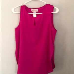 Boutique Sleeveless Top Keyhole Cutout NWOT